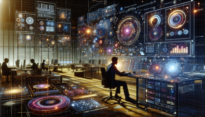 A person in a modern office verifying business NAP details on multiple digital platforms for accuracy and consistency.