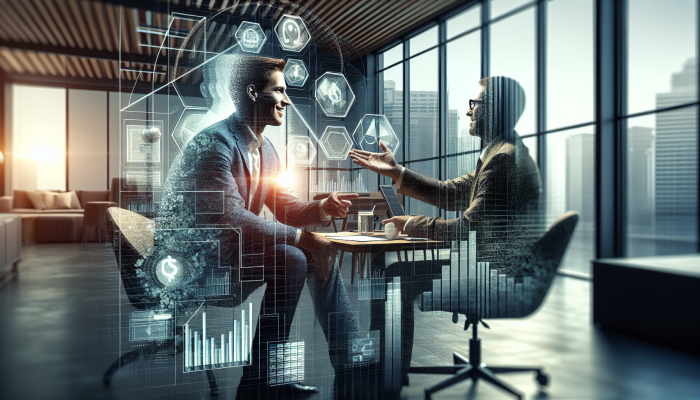 Is Debt Management Better Than Consolidation: A Guide | DCL A person negotiating lower interest rates with a financial advisor in a cozy office, surrounded by financial documents.