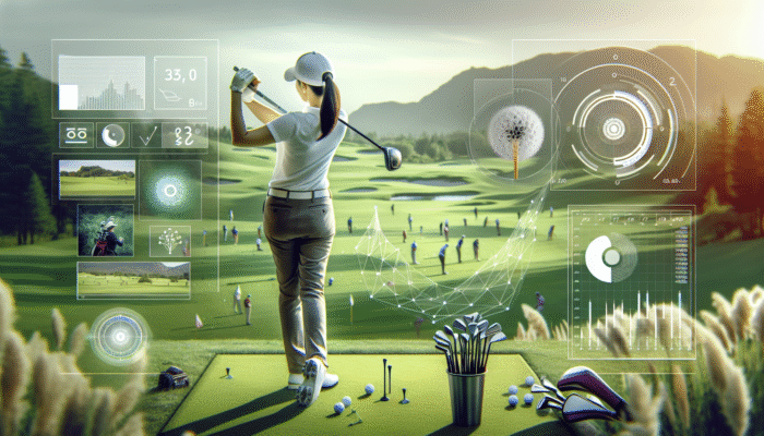 Golfer at Erinvale Golf Estate practicing swings, receiving video analysis feedback in a supportive environment.