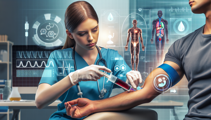 Kidney Blood Test in Dukinfield: A healthcare professional drawing blood from a patient's arm in Dukinfield, analyzing kidney health through creatinine and urea levels.