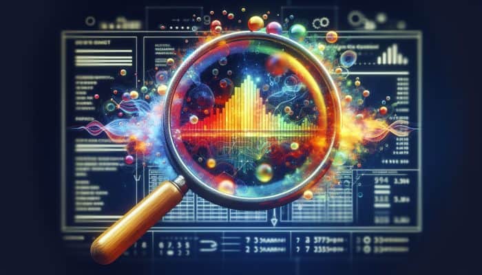 How Debt Consolidation Changes Your Credit Profile: A Guide | DCL A credit score report with a magnifying glass on the "Immediate Effects of Debt Consolidation" section, showing dynamic graphs and numbers.
