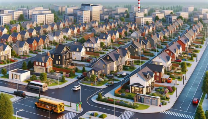 Best Entry-Level Homes for Rent in Aliwal North: A diverse Aliwal North neighborhood with various property sizes, modern amenities, near schools and transport, reflecting economic conditions and well-maintained homes.