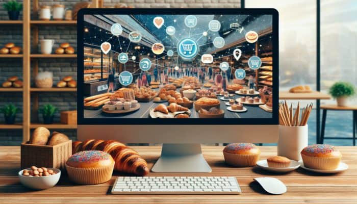 Local Sidmouth bakery's online success: 40% sales increase, fresh baked goods, social media, optimized website.