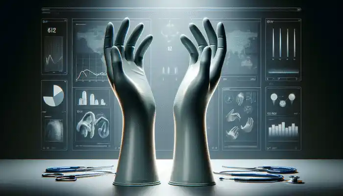 Latex Gauntlet Gloves in Royal Tunbridge Wells: Sleek, long latex gauntlet gloves for medical use, ensuring hygiene and safety against hazardous substances.