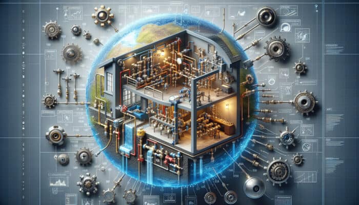 Water Valve Replacement Services in Burnaby: Cross-section of home plumbing system with various water valves controlling flow and preventing leaks.