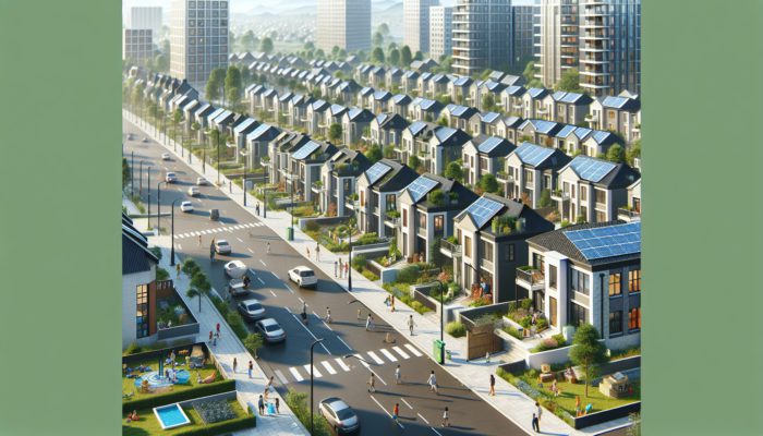 A diverse neighborhood with affordable and upscale homes, showing varying activity levels and signs of local taxes and utility costs.