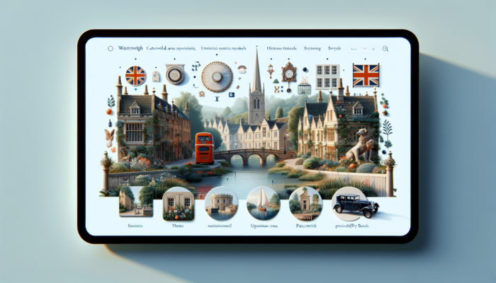 Vibrant WooCommerce store interface with British branding, elegant themes, intuitive navigation, and Painswick Cotswolds imagery.