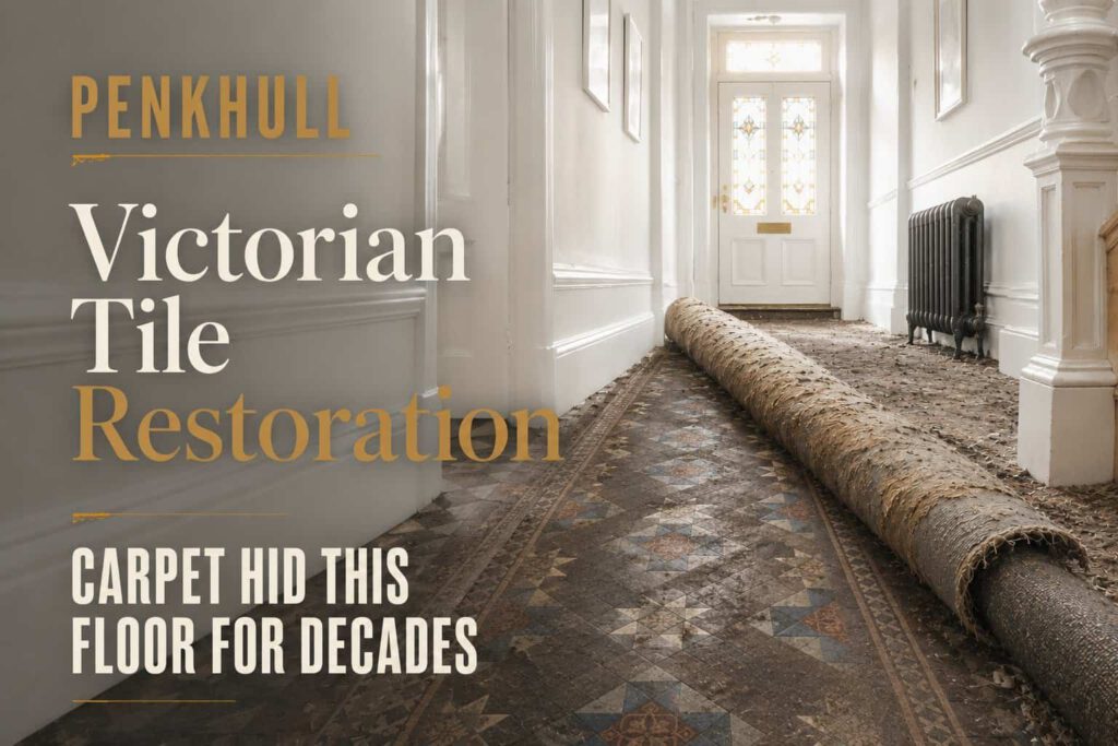 Victorian Tile Restoration Discovered Underneath Carpet
