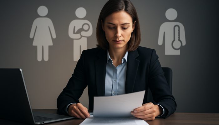 Adjusting Payments While On Statutory Pay: Expert Tips | DCL HR manager reviewing eligibility documents for maternity, paternity, and sick leave statutory pay compliance